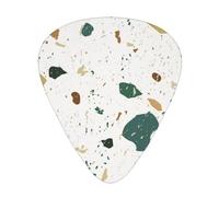Terrazzo Seamless Patterns Classic Italian Marble,12 Pcs Guitar Pick,3 Different Thickness Plectrums for Acoustic Guitar Bass Ukulele (0.46mm 0.96mm 0.71mm)