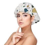 Terrazzo Seamless Patterns Classic Italian Marble,Adjustable Silk Hair Wrap Adult's Satin Sleeping Cap Hair Women's Elastic Sleep Bonnet
