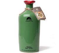 Terre Di San Vito Extra Virgin Olive Oil - Green Terracotta Jar 475ml | 100% Organic and Locally Grown - No Synthetic Fertilizers or Pesticides | Hand-painted Jars - Handmade Storage Vessel