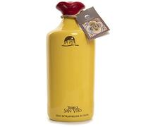 Terre Di San Vito Extra Virgin Olive Oil - Yellow Terracotta Jar 475ml | 100% Organic and Locally Grown - No Synthetic Fertilizers or Pesticides | Hand-painted Jars - Handmade Storage Vessel