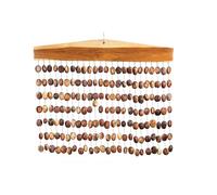 Terre Exotic Bar Chimes with 7 Rows of 24 Natural Nuts - Pangi, Juju, Chacha, Pala Options - Soothing Percussion Instrument (Pala)