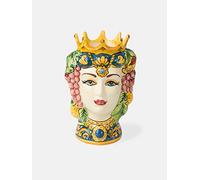 Terrecotte del Sole - Head of Sicilian Moor original fruit decoration H 24 cm, made and decorated by hand.