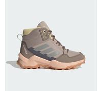 adidas Unisex Kids Terrex AX4R MID Hiking Shoes, Wonder Taupe/Reflective Silver/Ice Tangerine, 1.5 UK