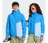adidas Unisex Kids Terrex Kids Multi 2 Layer CLIMAPROOF Rain Jacket, ray blue/glow blue, 13-14 Years