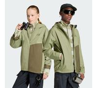 Adidas Terrex Multi 2 Layer Climaproof Raincoat Green 13-14 Years Kids