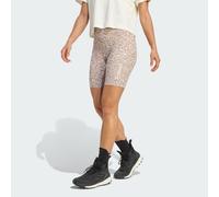 adidas Women's Terrex Multi 8inch Printed Tight Shorts, Wonder Alumina/Wonder Taupe/Trace Brown, S