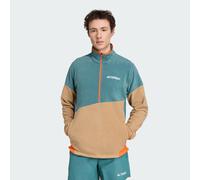 adidas Men's Terrex Multi CLIMAWARM Fleece Anorak, Preloved Teal/Cardboard/Semi Impact Orange, S