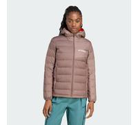 adidas Terrex Womens Outdoor Multi Light Down Jacket, Earth Strata/Trace Brown, Size Xs, Women Earth Strata/Trace Brown