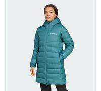 adidas Women's Terrex Multi Light Down Hooded Parka 2.0, Preloved Teal, L