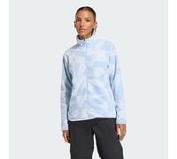 adidas Women's Terrex Multi Printed Full Zip Fleece Jacket, glow blue/Crystal Sky, M