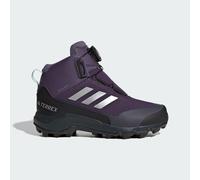 adidas Unisex Kids Terrex Winter Mid BOA RAIN.RDY Hiking Shoes, Aurora Plum/Matte Silver/Core Black, 1 UK