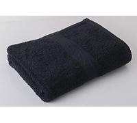 Terri Towelling (2 Pack) Luxury 100% Egyptian Cotton Hand Towel, Salon Towel, Hairdressing Towel, Bathroom Towel 50x85cm 500GSM (Black)