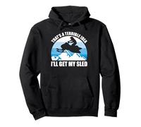 Terrible Idea Sled Snowmobile Winter Sports Merry Christmas Pullover Hoodie