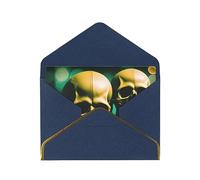 Terrible Skull Head Print Blank Greeting Cards, Pearl Paper Envelopes Suitable For Various Occasions - Anniversary Cards, Thank You Cards, Holiday Cards, Wedding Cards, Congratulations, And More