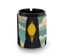Terrible Witches Ashtray Leather Ash Tray - 3.1" X 4" Cylinder Design Prevents Ash Spill, Portable Cigarette Ashtray for Car, Office Home