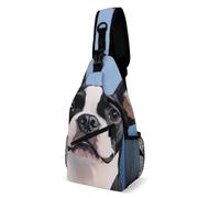 Terriers Painting Unisex Daypack With Zipper Sling Bag Multiple Pockets Shoulder Backpack For Daily Use Workout Running