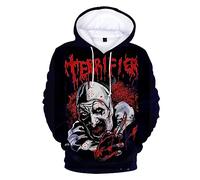 Terrifier 2 Hoodie, Scary Character Pullover Sweatshirt, Halloween Unisex 3D Hoodie with Pocket for Men Women Teen, 5, L