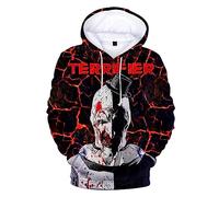 Terrifier 2 Hoodie, Scary Character Pullover Sweatshirt, Halloween Unisex 3D Hoodie with Pocket for Men Women Teen, 1, L