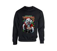 Terrifier 3 Christmas Horror Movie Jumper Art The Clown Scary Iconic Sweater Horror Xmas Matching Idea Unisex kids Adult Sweatshirt(4XL, Black)
