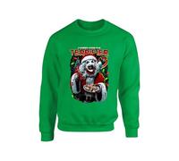 Terrifier 3 Christmas Horror Movie Jumper Art The Clown Scary Iconic Sweater Horror Xmas Matching Idea Unisex kids Adult Sweatshirt (Irish Green, 12 Years)