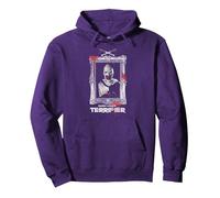 Terrifier Art the Clown Bloody Fancy Frame Horror Movie Pullover Hoodie, Adult Unisex, Purple, Medium