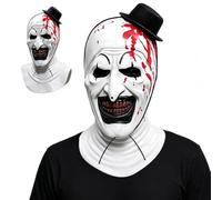 Terrifier Art the Clown Mask, Art The Clown Terrifier Costume Terror Masks, Adult Terrifiers Horror Mask, Full Head Clown Joker Masks for Cosplay, Halloween Party, Trick & Horror Movie Theme Events