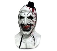 Terrifier Art the Clown Mask Scary Killer Cosplay Costume Prop for Adult | Full Head, Durable Latex, Bloody Detail, Creepy Eyes, Breathable, Wide Vision, for Halloween Party, for Men Women, One Size