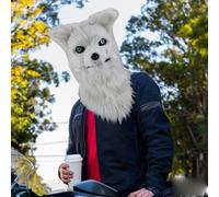 Terrifier Costume Adult Animal Headgear Design Showcasing Personality And A Must Have Item For Parties Leading The Fashion Trend. Come And It! 1 creepy Mask(White,25cm)