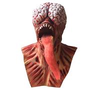Terrifier Costume Adult Scary Big Heart Big Long Tongue Faceless Devil Latex Headgear Party Halloween Halloween Scary Headgear Fork Cosplay Party Props Favors (AS SHOW, One Size)