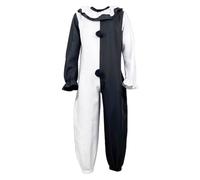 Terrifier Costume Children's Halloween Art the Clown Costume Scary Terrifier Black White Jumpsuit Outfits for Cosplay Parties, black, 130