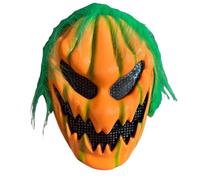 Terrifier Costume The Halloween Pumpkin Makeup Party Is Funny And Scary creepy Mask(Green,25cm)
