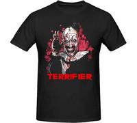 Terrifier Horror Movie Mens T-Shirt Casual Cotton Unisex Tees Size L Black