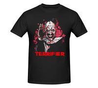 Terrifier Horror Movie T Shirt Cotton Custom Short Sleeve T Shirts Black