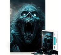 Terrifying Zombie in A Graveyard 1000 Piece Jigsaw Puzzles for Adults Brain Tease Toy Relax Time Perfect Cut Memorable Gift (50x75cm)