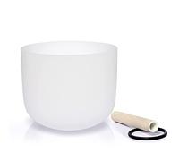 TERRITORY C Note Root Chakra Quartz Frosted Crystal Singing Bowl 8 inch