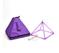 TERRITORY Crystal Singing Pyramid Purple Colored 12 inch with Carrying Case - Perfect Healing Musical Instrument
