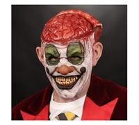 Terror Clown Mask with Magnetic Detachable Scalp - Halloween Costume Accessory for Adults, Exposed Brain Realistic Scary Mask