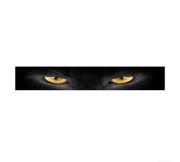 Terror Eye Car Sticker 52x8in See-Through Design(Yellow Eyes) | 52x8 inch large size, 3D terror design, PVC material, sunshade function, front or rear fit