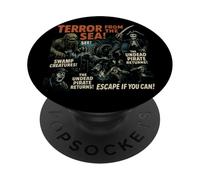 Terror From The Sea Horror Movie Poster Vintage Halloween PopSockets Adhesive PopGrip