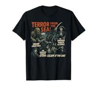 Terror from The Sea Horror Movie Poster Vintage Halloween T-Shirt