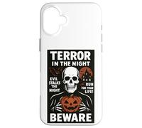 Terror in the Night Head Pumpkin Case for iPhone 16 Plus