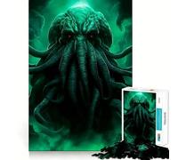 Terror of Cthulhu Jigsaw Puzzle for Adults 1000 Pieces Think Smart Toy Home Enjoy Accurate Cut Wall Art Decor (50x75cm)