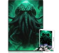 Terror of Cthulhu Jigsaw Puzzles 1000 Pieces for Teenagers Mindful Learning Fun Game Unique Gift for Joyful Celebrations Size 50x75cm