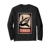 Terror of the Deep Shark Warning Propaganda Poster Long Sleeve T-Shirt