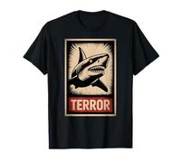 Terror of the Deep Shark Warning Propaganda Poster T-Shirt