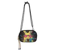 Terror Rabbit Colorful Cross Body Purse Women Waterproof with Adjustable Strap Cell Phone Bag Have a meal