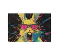 Terror Rabbit Colorful Piecing Puzzle Adults Puzzle Piecing Entertainment and Intelligence Funny Games Greatest Gifts for Your Family Puzzles for Adults 1000 Piecing