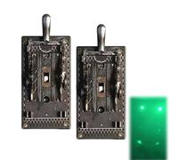 Terror-Switch Light Switch Lever, Halloween Horror Light Switch Cover Plate with Flicker Green Lights, Retro Horror Movie Themed Wall Decorations for Haunted House Decor (2pcs)