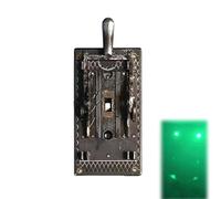 Terror-Switch Light Switch Lever, Halloween Horror Light Switch Cover Plate with Flicker Green Lights, Retro Horror Movie Themed Wall Decorations for Haunted House Decor (1pcs)