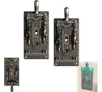 Terror-Switch Light Switch Lever, Horror Light Switch Cover, Spooky Light Switch Cover with Flicker Green Lights and Sound, Retro Goth Lights Switch Cover Halloween Home Wall Decor (2Pcs)